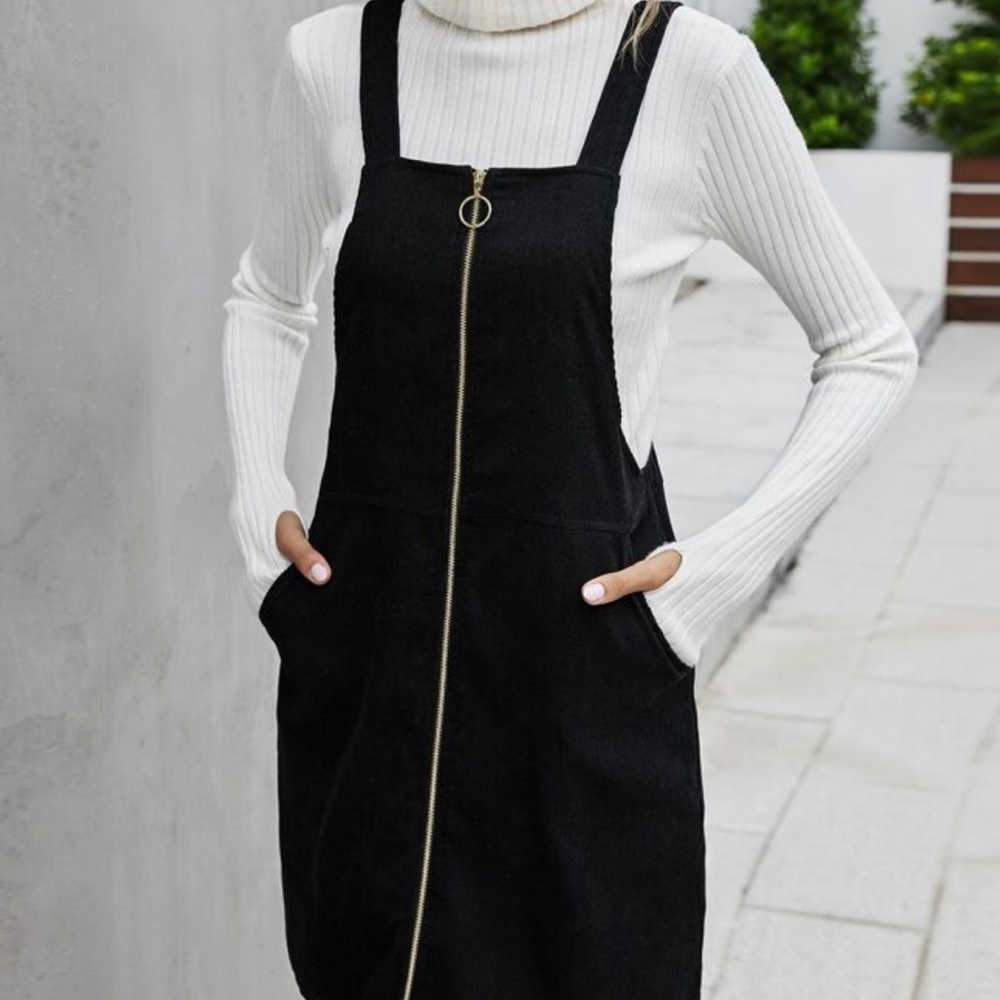 SHEIN Corduroy Overall Dress
